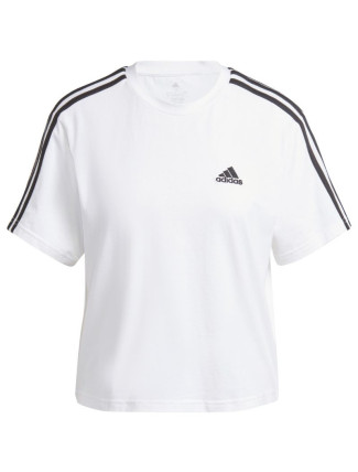 Adidas Essentials Tričko s třemi pruhy Crop Top W HR4915