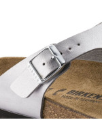 Dámské žabky Birkenstock Gizeh Birko-Flor silver regular wide (0043851) dámské