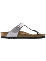 Dámské žabky Birkenstock Gizeh Birko-Flor silver regular wide (0043851) dámské