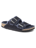 Birkenstock Arizona VL Shearling Midnight zateplené žabky semišová kůže úzké (1020583)