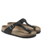 Birkenstock Gizeh Birko-Flor women's Narrow Black žabky pro úzkou nohu vegan black (1020487) dámské