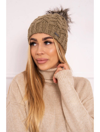 Fleecová čepice Daria K217 light khaki