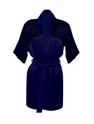 DKaren Housecoat Barbara Navy Blue