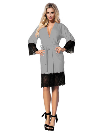 DKaren Housecoat Jasmin Grey