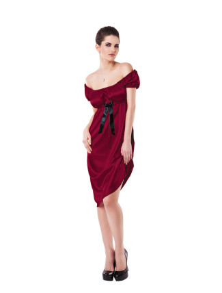 DKaren Plus Size Slip Anabel Crimson