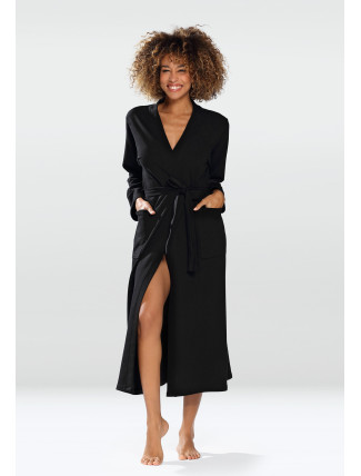 DKaren Housecoat Melissa Black