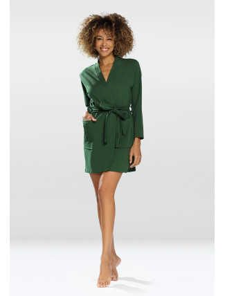 DKaren Housecoat Pola Green