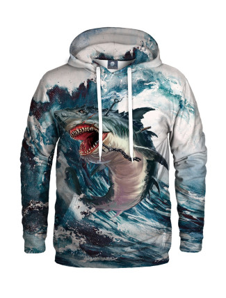 Aloha From Deer Shark Storm Hoodie H-K AFD430 Blue