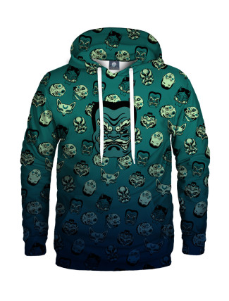 Aloha From Deer Kabuki Mask Drowned Hoodie H-K AFD925 Teal