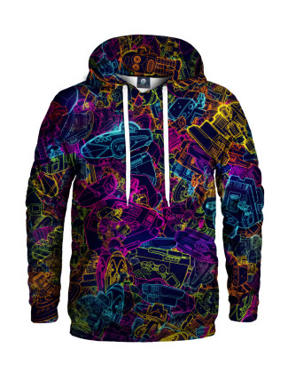 Aloha From Deer Neon Robo Hoodie H-K AFD771 Purple