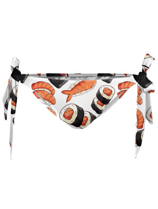 Aloha From Deer Sushi - Bento Bikini Bows Bottom WBBB AFD534 White