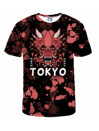 Aloha From Deer Tokyo Oni T-Shirt TSH AFD937 Červená barva