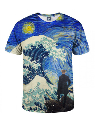 Aloha From Deer Starry Wanderer Of Kanagawa T-Shirt TSH AFD426 Blue