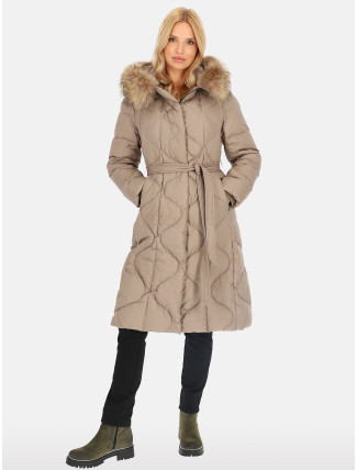 PERSO Coat BLH241012FXR Béžová barva