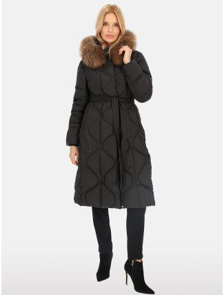 PERSO Coat BLH241012FXR Černá barva