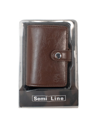 Semiline Unisex peněženka RFID P8296-3 Brown