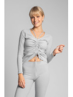 LaLupa Top LA038 Light Grey