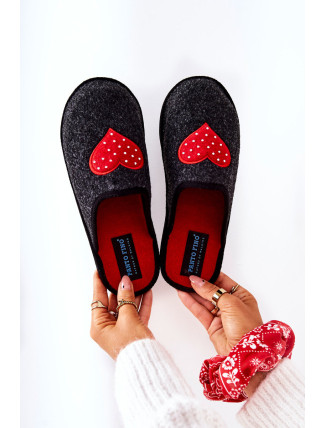 Household slippers Panto Fino II267009 Black-Red