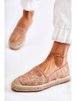 Klasické dámské espadrilky prolamované nude Catris