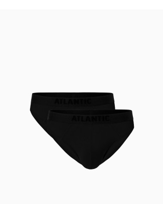 Pánské bambusové slipy ATLANTIC 2Pack - černé