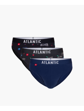 Pánské slipy ATLANTIC 3Pack - vícebarevné