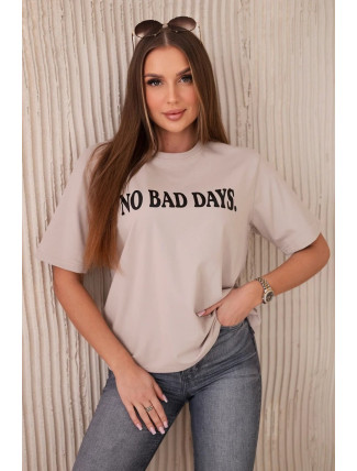 Bavlněná halenka No Bad Days béžová