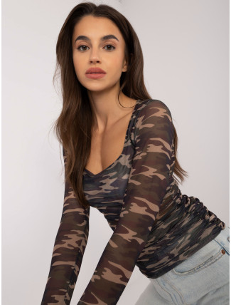 Khaki halenka Camo Mesh