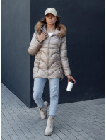 Dámská zimní bunda s kapucí WINTERCHIC velbloudí Dstreet TY4438