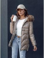 Dámská zimní bunda s kapucí WINTERCHIC velbloudí Dstreet TY4438