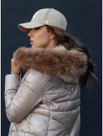 Dámská zimní bunda s kapucí WINTERCHIC velbloudí Dstreet TY4438