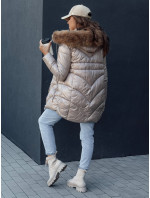 Dámská zimní bunda s kapucí WINTERCHIC velbloudí Dstreet TY4438