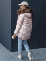 Dámská zimní bunda s kapucí WINTERCHIC růžová Dstreet TY4441