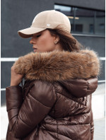 Dámská zimní bunda s kapucí WINTERCHIC kávová Dstreet TY4458