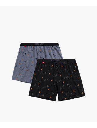 Pánské volné boxerky ATLANTIC 2Pack - vícebarevné