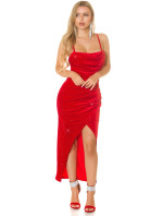 Sexy Koucla draped Velvet Look Glitter Dress