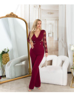 Sexy Koucla Musthave Wide-Leg Overall with Lace