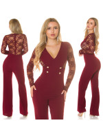 Sexy Koucla Musthave Wide-Leg Overall with Lace