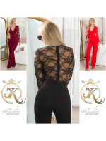 Sexy Koucla Musthave Wide-Leg Overall with Lace