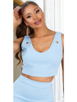 Sexy top Koucla Crop top s řetízkovým detailem