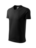 V-neck tričko unisex černá