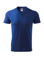 V-neck tričko unisex královská modrá