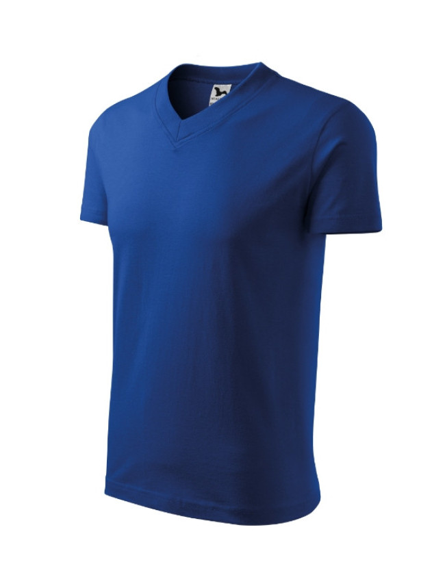 V-neck tričko unisex královská modrá