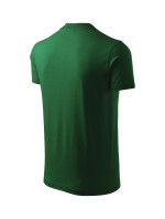 V-neck tričko unisex lahvově zelená