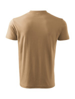 V-neck tričko unisex písková