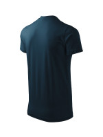 Heavy V-neck tričko unisex námořní modrá