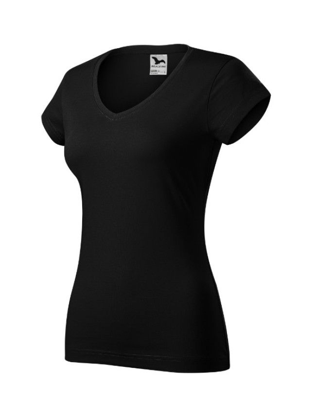 Fit V-neck tričko dámské černá