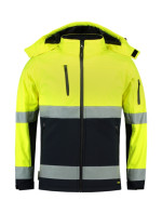 Bi-color EN ISO 20471 Softshell softshellová bunda unisex fluorescenční žlutá