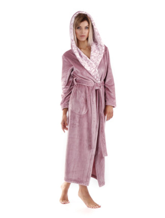 Dámský župan Flora s kapucí 3956 4353 mauve mist - Vestis