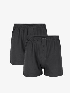 Pánské klasické boxerky ATLANTIC s knoflíčky 2PACK - graphite