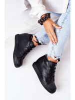 Leather Wedge Sneakers Big Star EE274127 Black